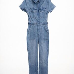 Good American Blue Denim Overalls